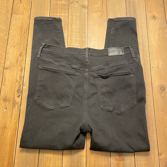 Madewell 9” Button Fly Skinny Jeans - black - Picture 2 of 8